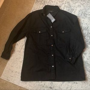 Black Nasty Gal denim shirt/shacket